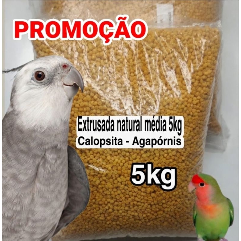 Extrusada Premium 5kg Calopsita - Agapórnis e aves médias em geral