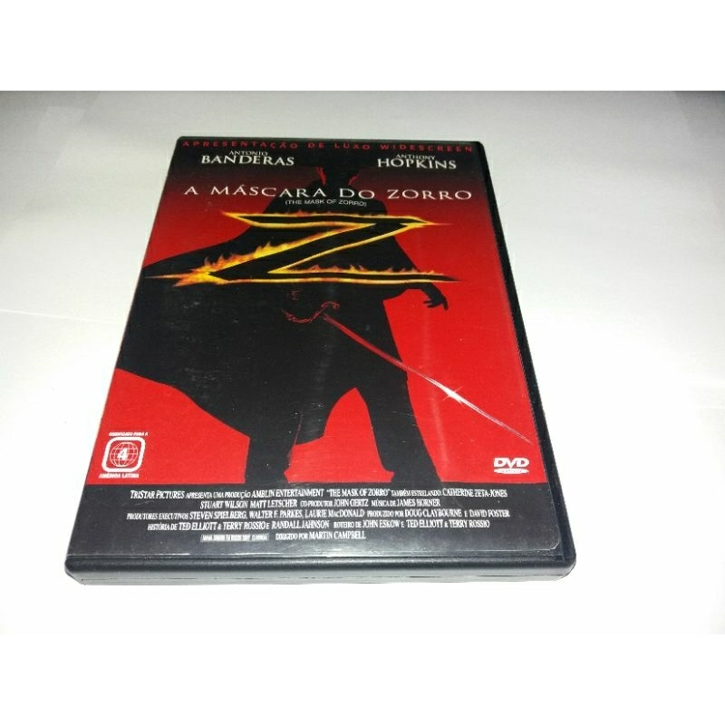 Dvd - A Mascara do Zorro - 1998 - Antonio Banderas - Anthony Hopkins - Dublado - Encarte