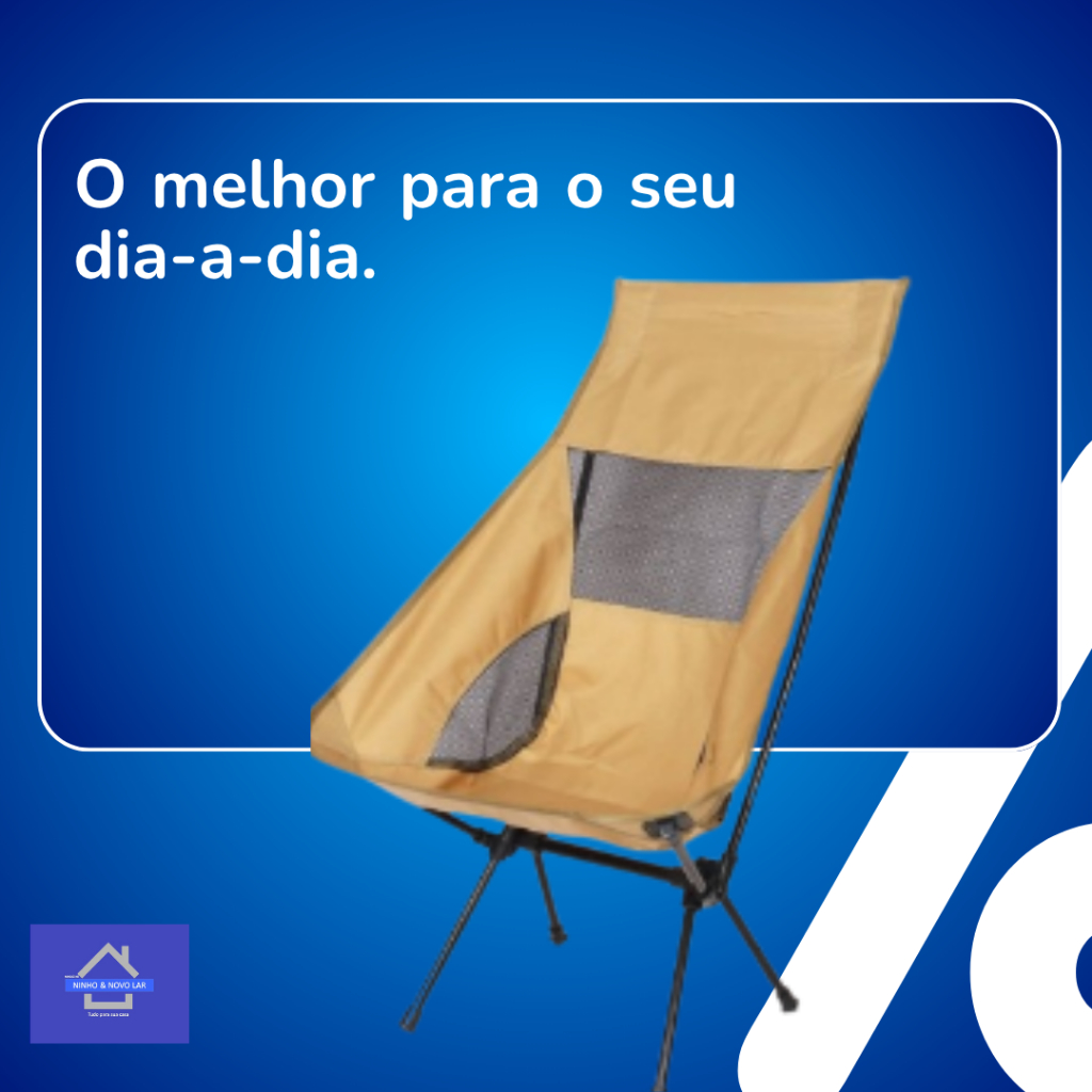 Cadeira Camping Dobrável Ultra Resistente e Portátil | Conforto Premium para Praia, Parque, Pesca e Lazer
