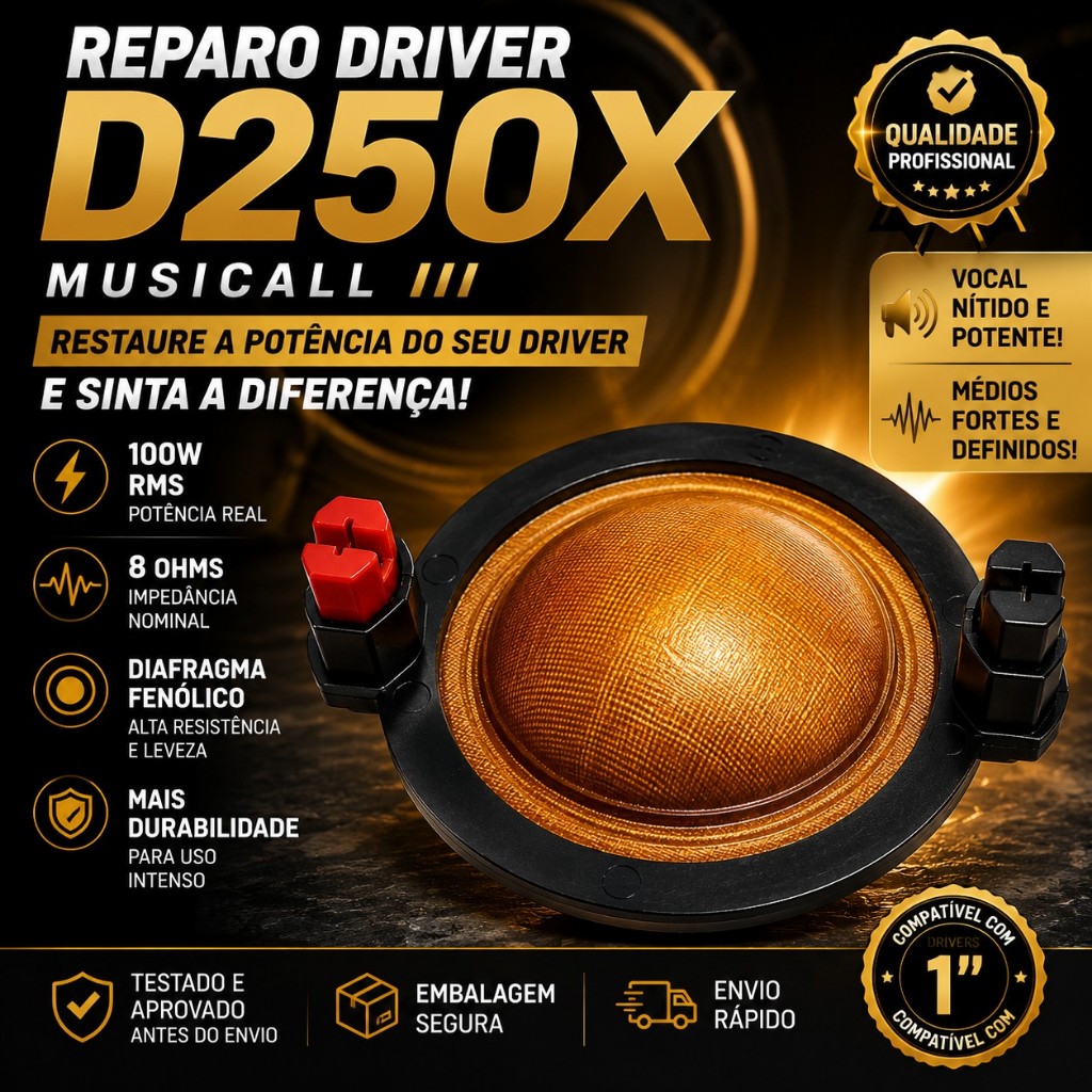 Reparo Driver D250X Musicall Som Profissional D250X barato
