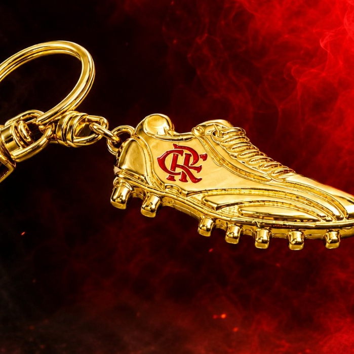 CHAVEIRO FLAMENGO CHUTEIRA CRF OURO 1000 OFICIAL · foto 2