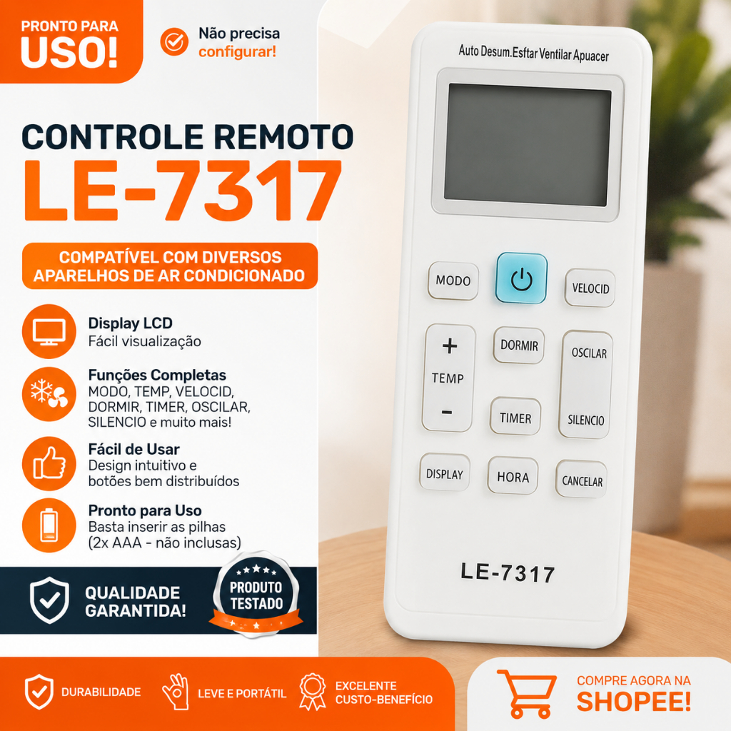 Controle Remoto Ar Condicionado Compatível Philco Split ITFM9 TQFM9 TFM12 TQFM12 IFM14 IFM15 IQFM15 - Novo