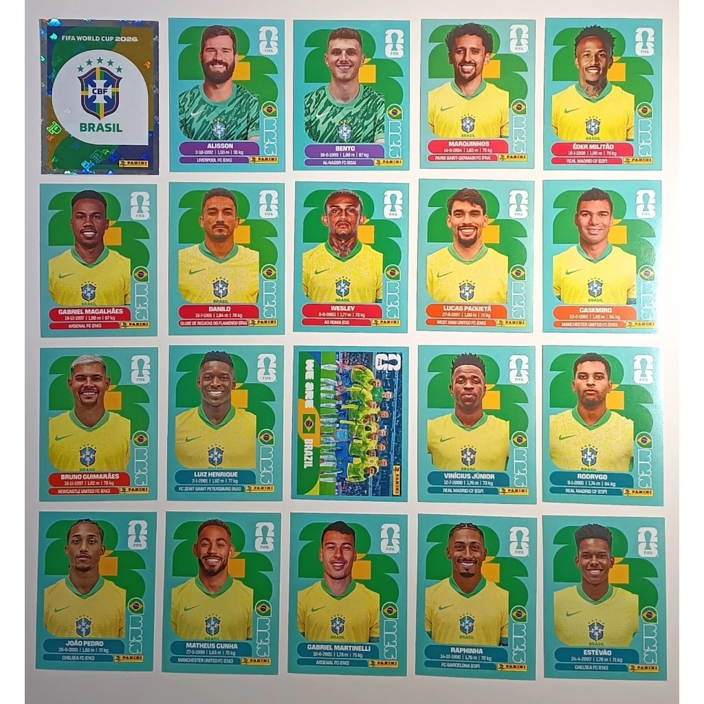 Figurinha Avulsa Brasil Copa 2026 ORIGINAL Panini Seleção Brasileira
