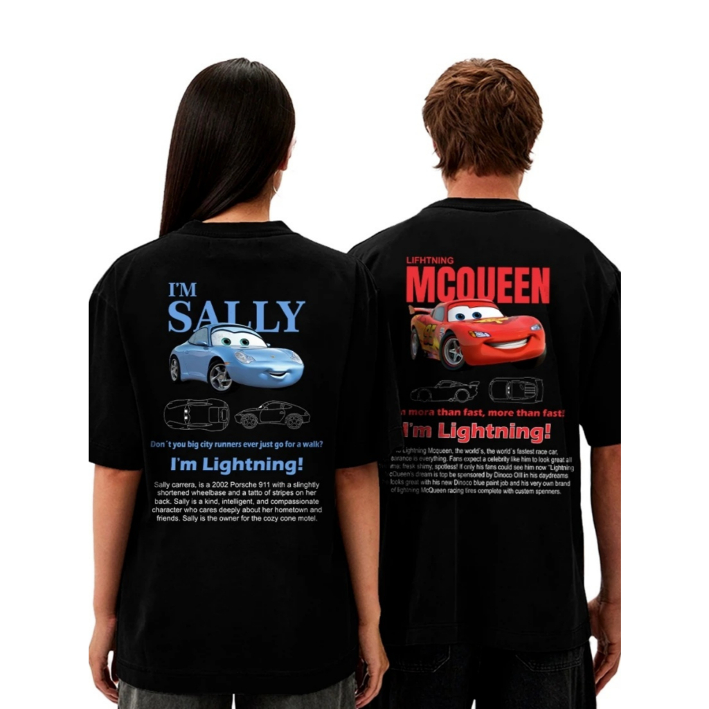 Camiseta Oversized casal Dia dos namorados Queen Carros