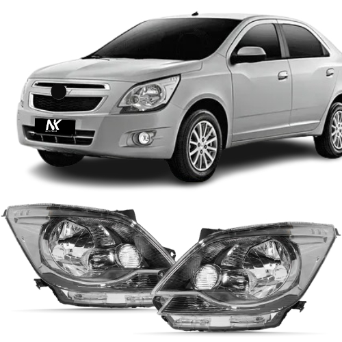 Par/ Un Farol Dianteiro Cobalt 2012 2013 2014 2015 2016 Cromomix 1ª Linha Novo
