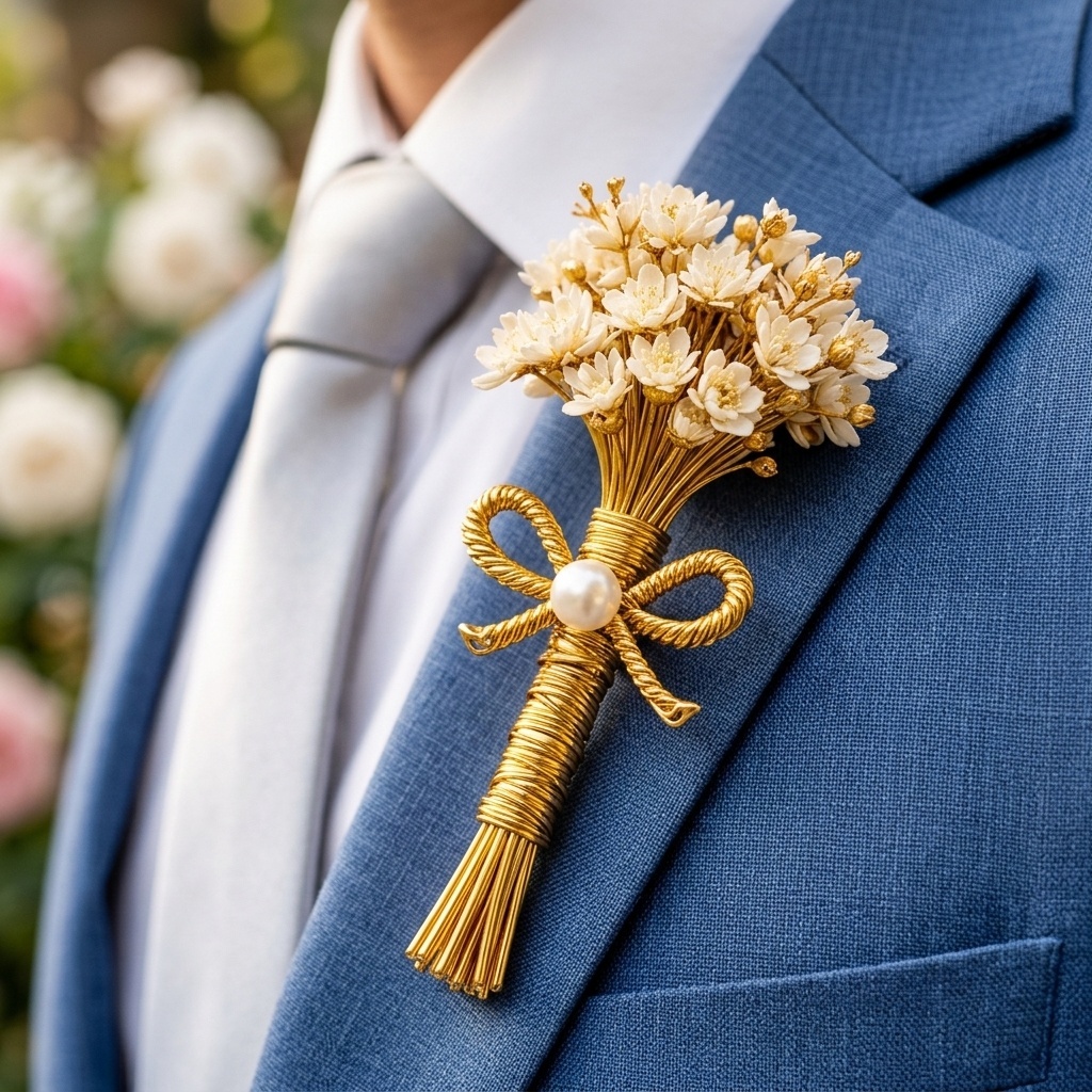 Flor Broche Lapelas Noivo Igreja Padrinhos Casamento linda Elegante Alfinete Terno civil florzinhas