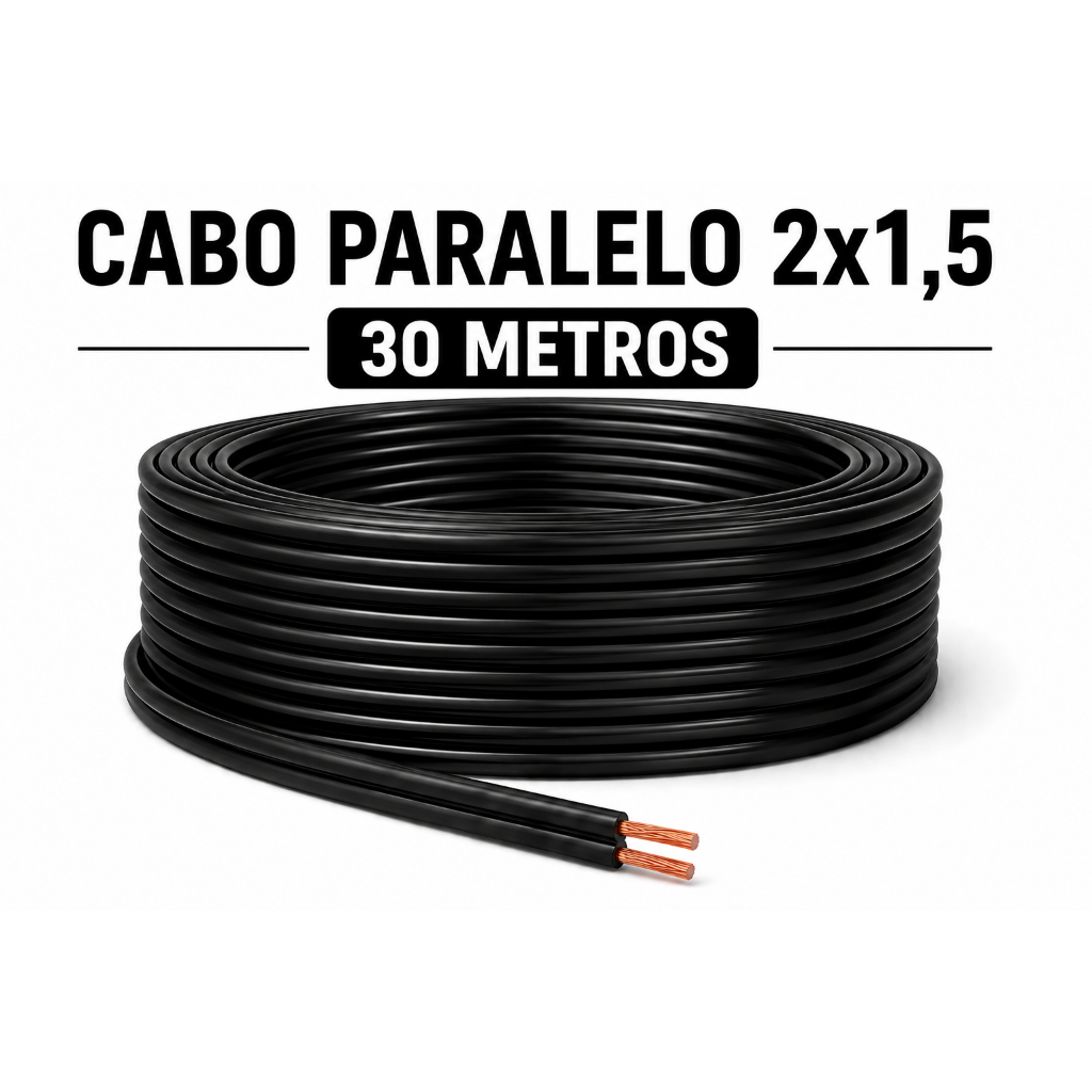 Cabo Paralelo 2x1,5 30 Metros Flexivel De Qualidade e Certificado