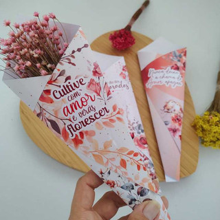 Mini buquê💐 Datas Comemorativas - mimo -lembrancinha presente Papel para Mini Buquê Datas Especiais