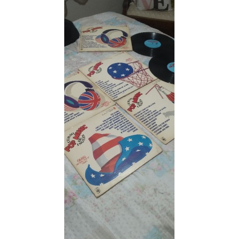 discos vinil curso pop music de inglês 5 lps completos e 3 soltos
