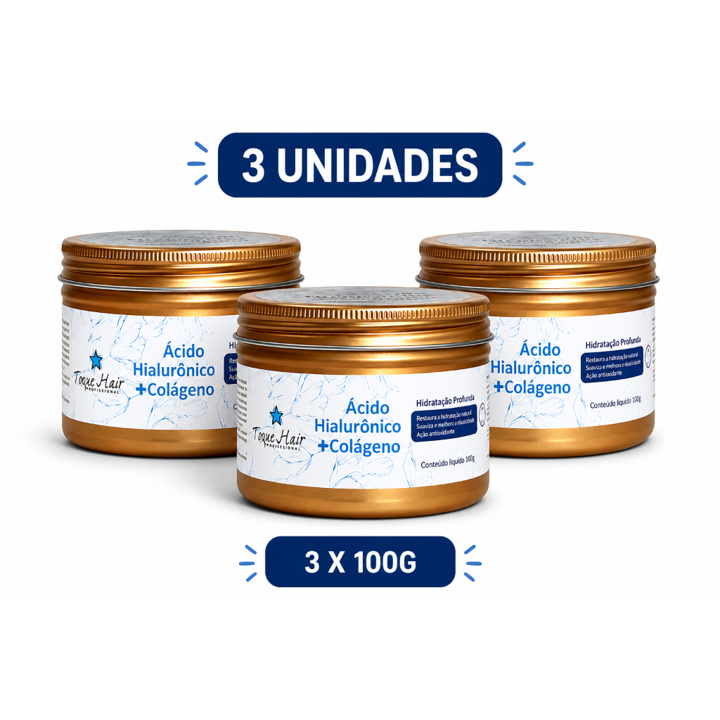 Kit Creme para o rosto Ácido Hialurônico 100g Hidratante Anti Ressecamento Pele Macia