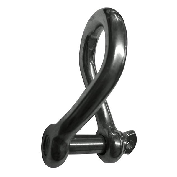 Manilha Torcida 12mm (1/2") em Aço Inoxidável