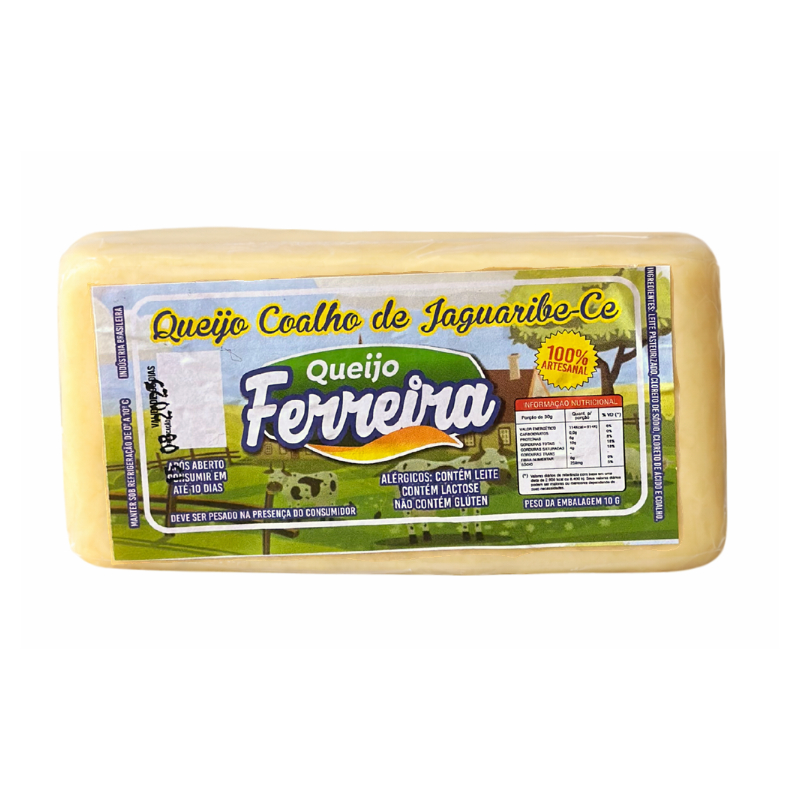 Queijo Coalho de Jaguaribe Ceará Ferreira - Aproximadamente 1kg