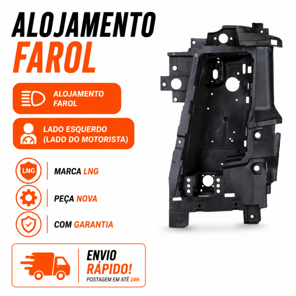 Caixa Bojo Alojamento Farol Volvo Fh12 2004 2005 2006 2007 Lado Esquerdo