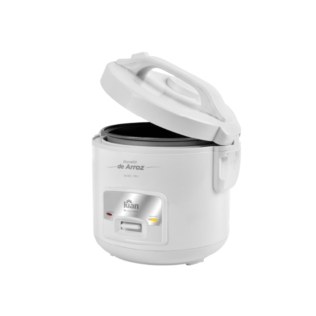 Panela de Arroz Kian 5 Xícaras Branca 127V 400W com Função Aquecimento e Cuba Antiaderente