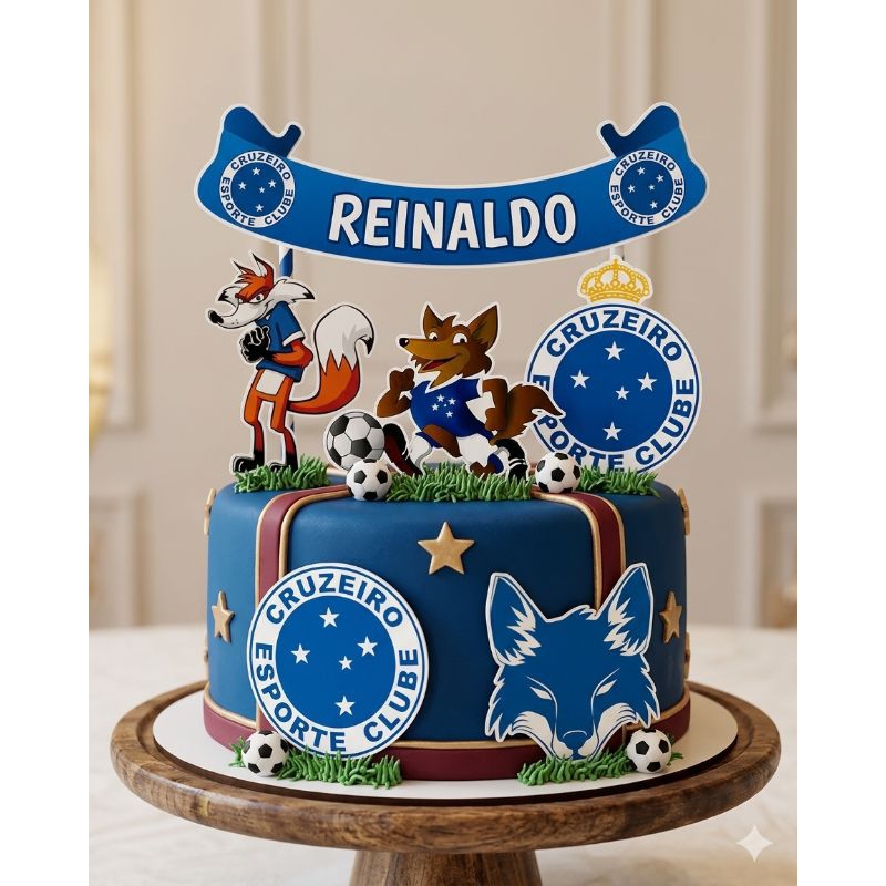 Topo de bolo cruzeiro personalizado com nome envio rapido