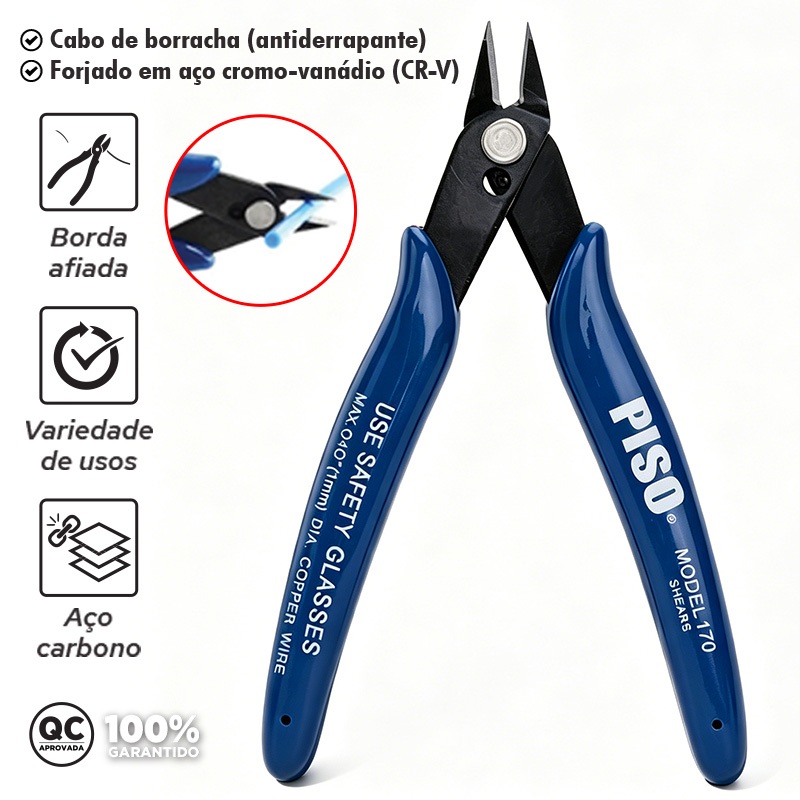 Alicate De Corte De Precisão P/ Eletrônica Pcafc 170