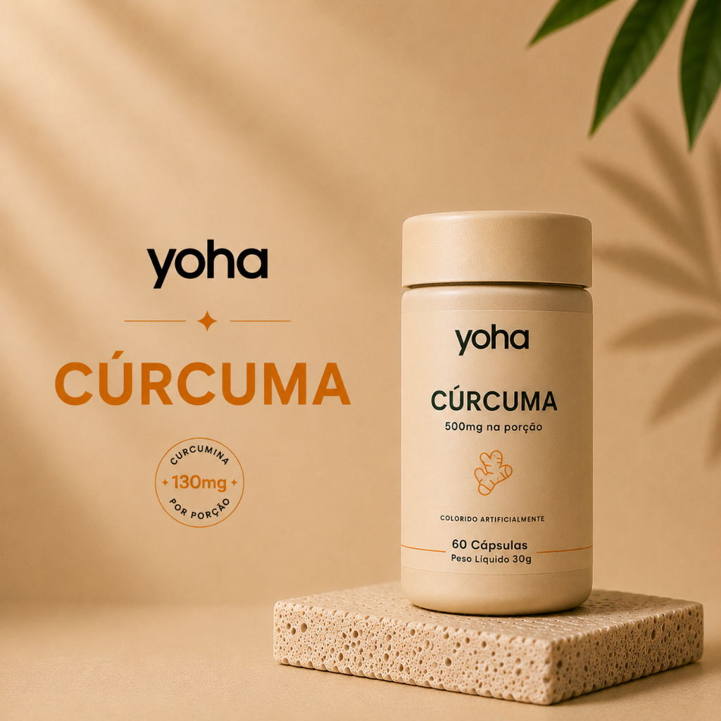 Cúrcuma 60 Cápsulas Yoha 500mg Curcumina Antioxidante Suporte Articular Camila Loures