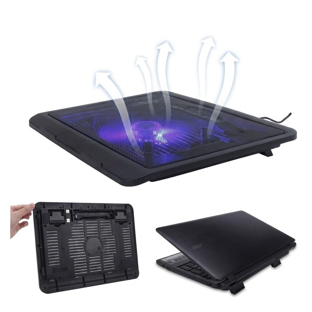 Suporte Base Para Notebook Com 1 Cooler Ventoinha De 9 A 15" polegadas - DELTA-B1010P