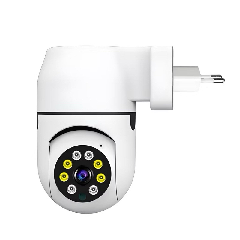 Câmera WiFi Tomada 360° Full HD Visão Noturna Áudio Monitoramento