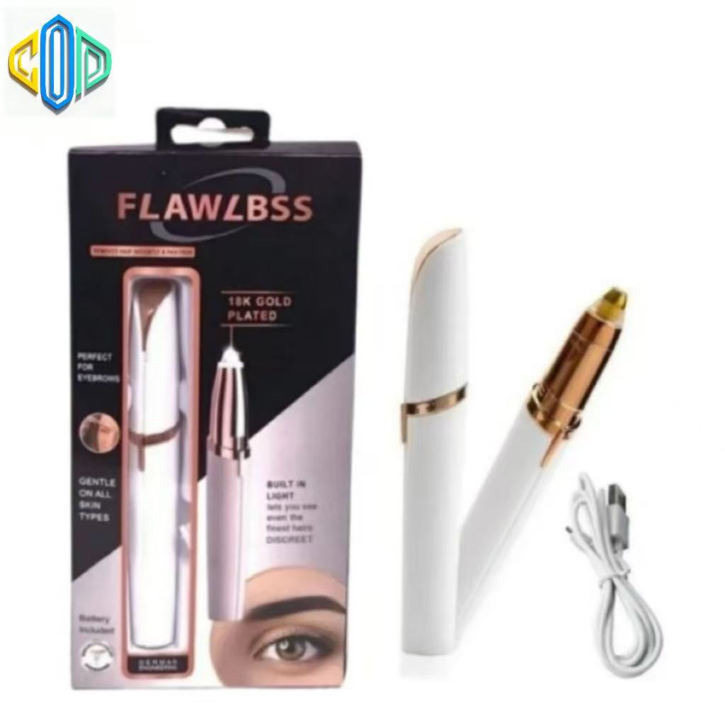 Caneta de Sobrancelha USB Recarregável Aparador de Sobrancelha Buço Nariz Orelha Portátil SemDor COD