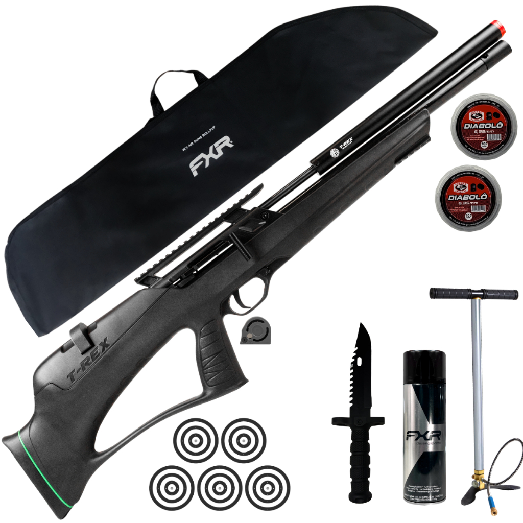 Carabina de Pressão Rossi T-REX BULLPUP PCP 6.35mm Polímero + Escolha seu kit