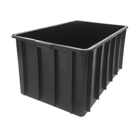 Caixa Plástica 180L Organizadora Reforçada Container Com ou Sem Tampa Preto
