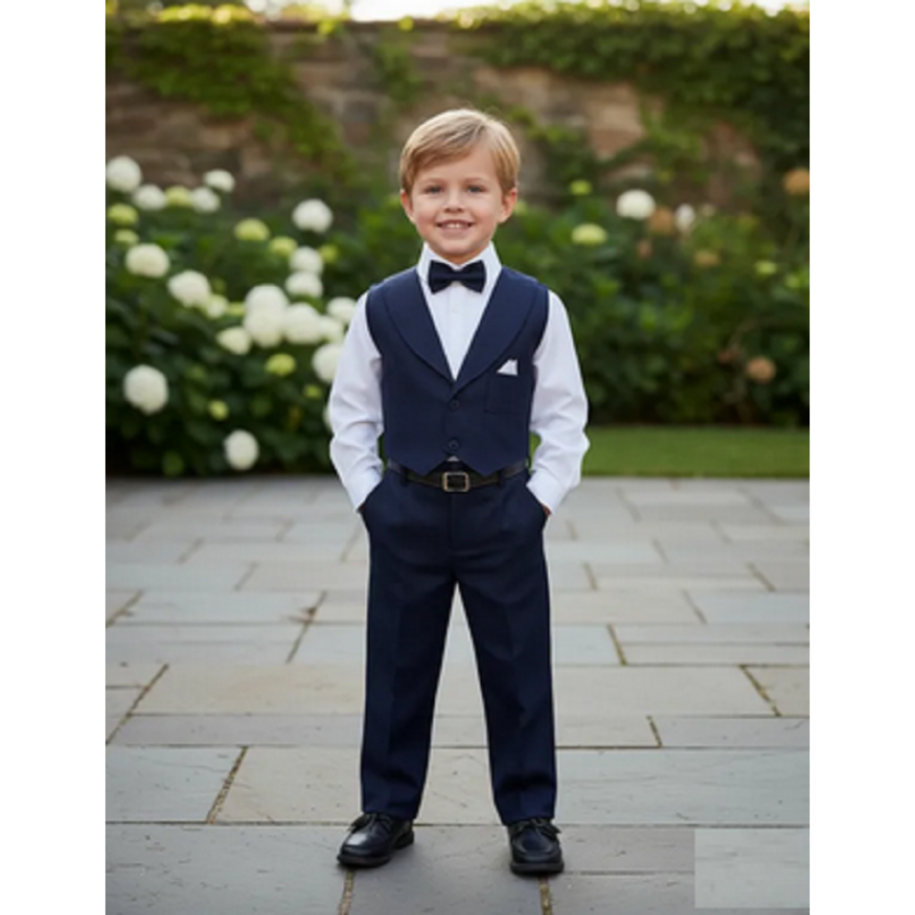 Roupa Conjunto Social Masculino infantil Menino Social para Casamento Conjunto Batizado Camisa Gravata Calça e Colete