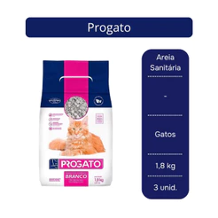 Areia Sanitária Progato para Gatos 1,8kg - 3 Unid.