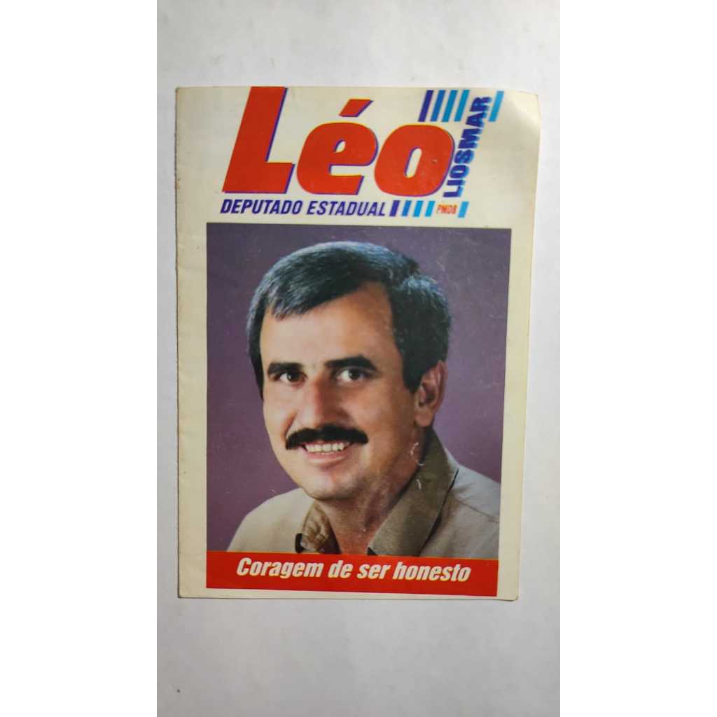 Santinho Político Léo Mendanha PMDB Deputado Estadual Goiás