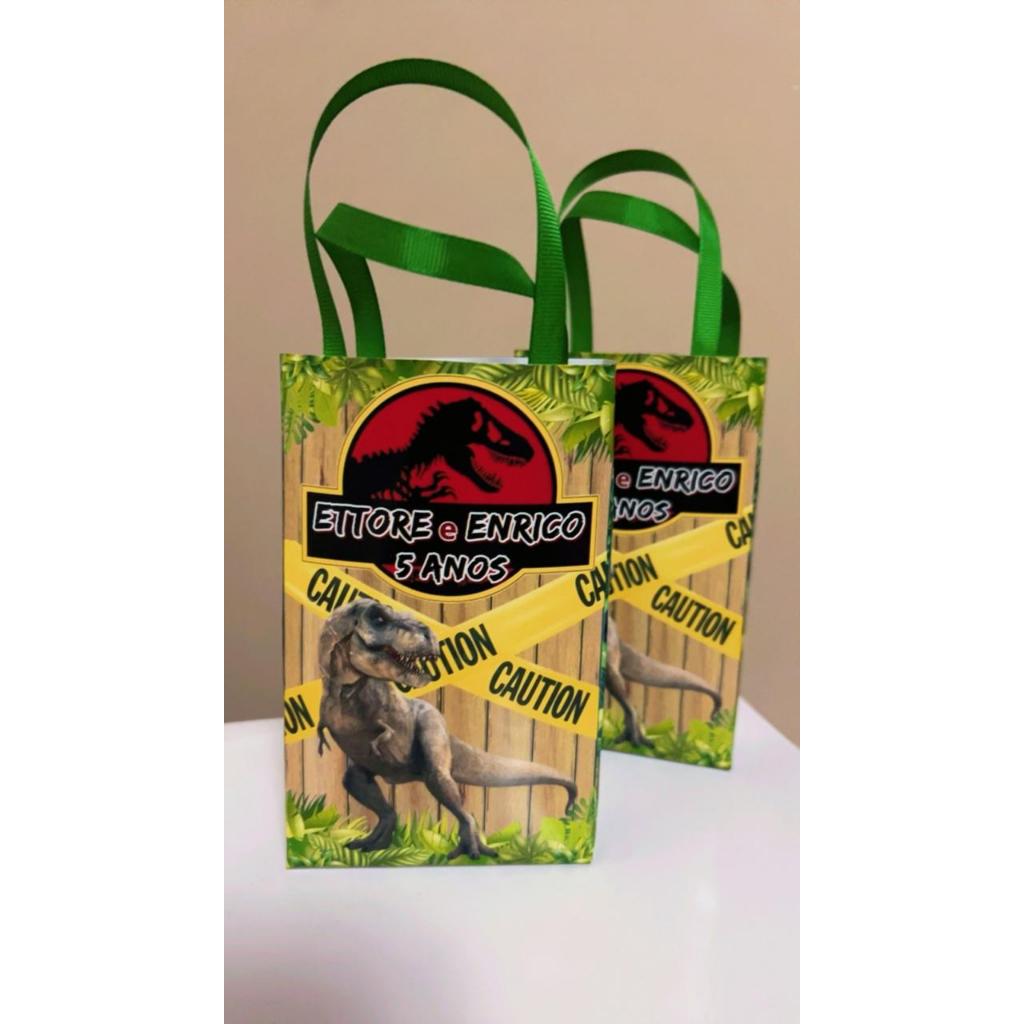 50 Sacolinhas Dinossauro Jurssic Park Lembrancinhas Personalizadas Para Aniversário
