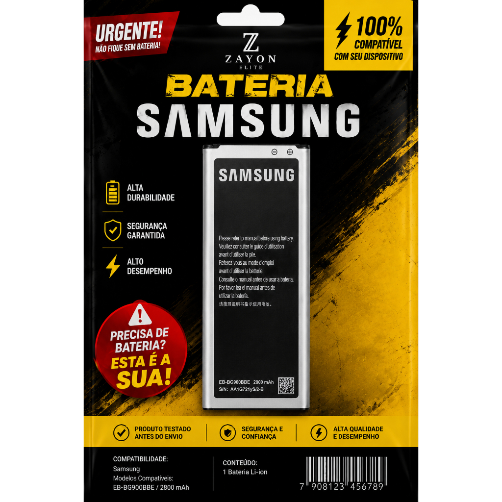 Bateria Para Celular Original Samsung Galaxy S5 E S5 New Edition Nova