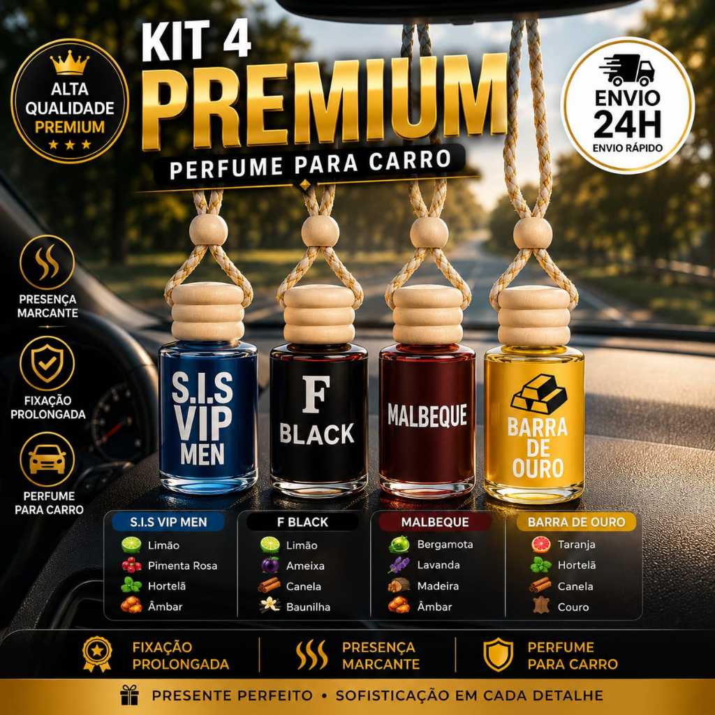 Cheirinho para Carro 10ml Premium - Escolha sua Fragrância