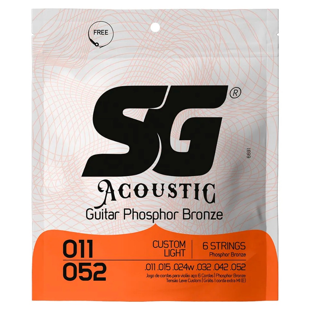 ENCORDOAMENTO VIOLÃO SG BRONZE FOSFORO 011- SG 6691