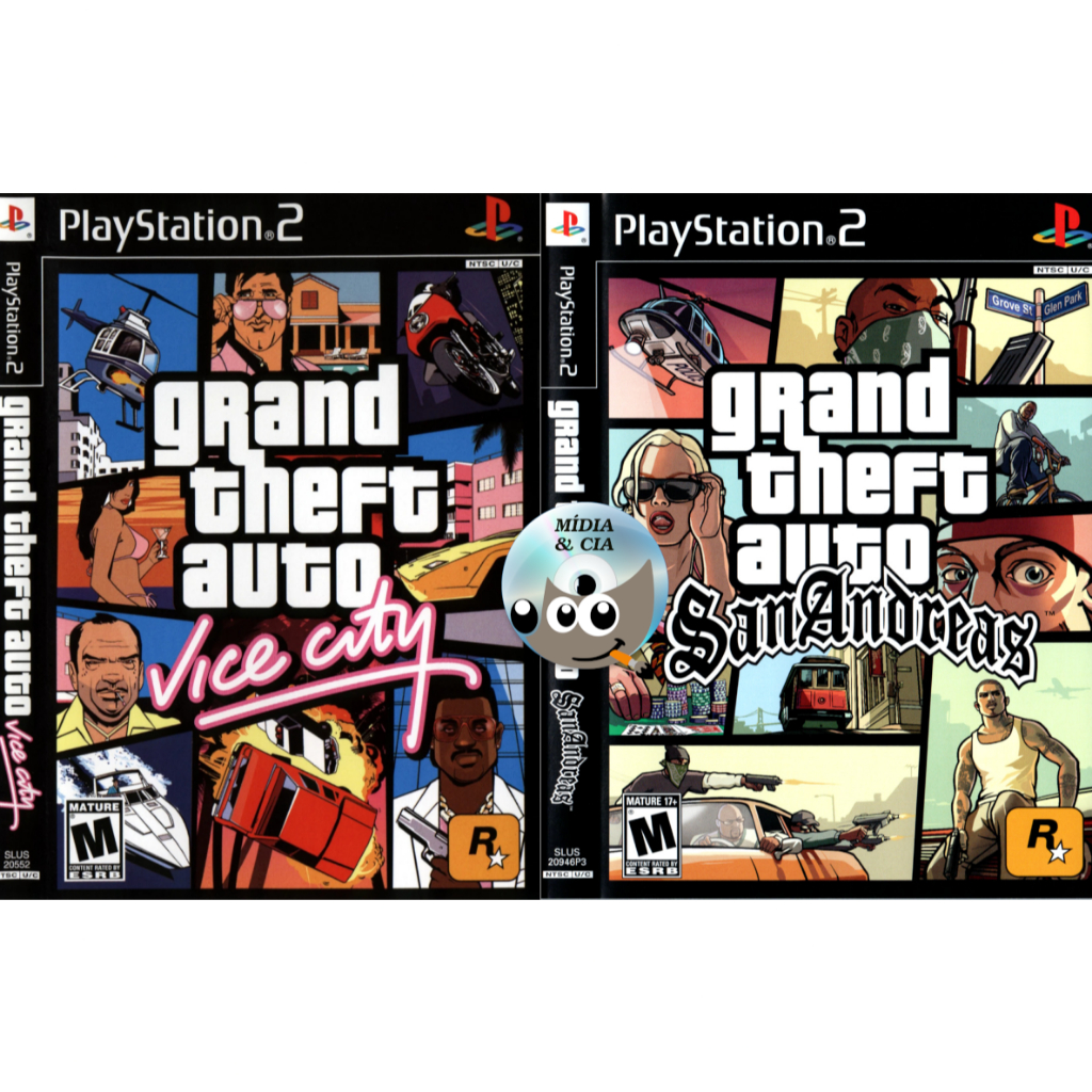 2 Jogos PS2 > Grand Theft Auto: Vice City + Grand Theft Auto: San Andreas > LEIA O ANUNCIO!