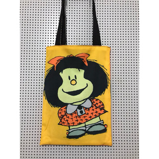 Bolsa sacola dupla face Mafalda colorida estilo ecobag bolsa de ombro