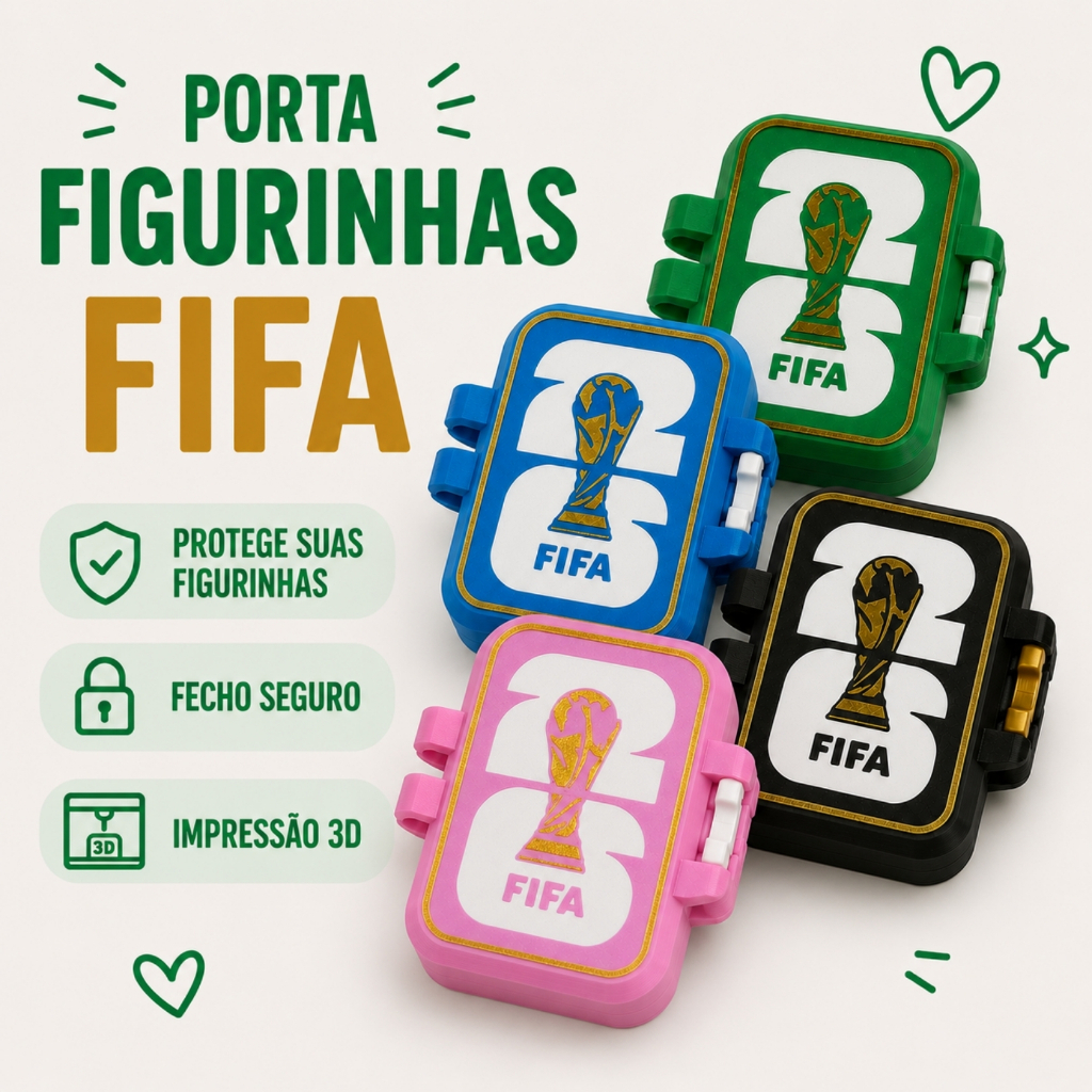 Porta Figurinhas da Copa 3D | Porta Cards Copa | Organizador Figurinhas