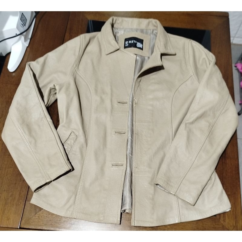 Blazer Casaco de couro Legítimo importado Argentina Veste até o 38 Bazar
