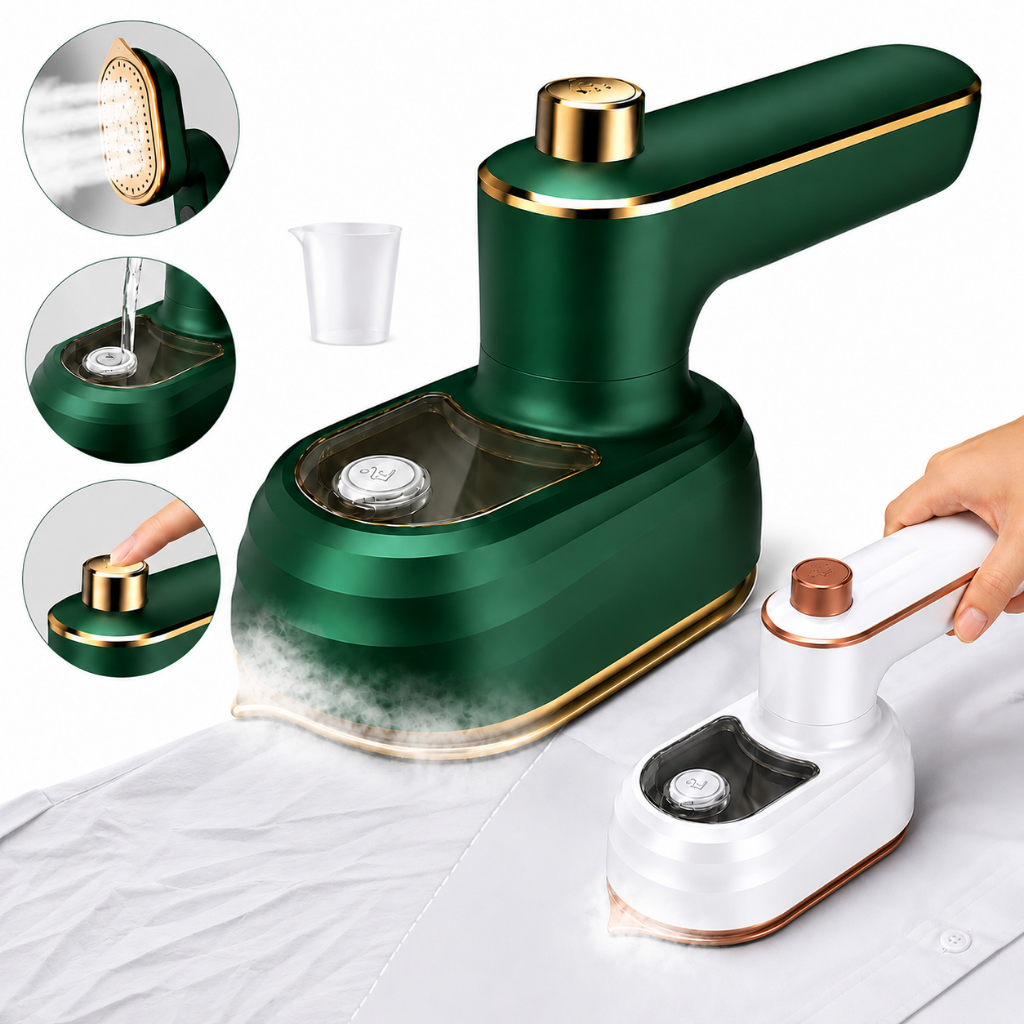 Mini Ferro De Passar Roupas Portátil A Vapor Bivolt 110V 220V Para Viagem Elétrico Compacto