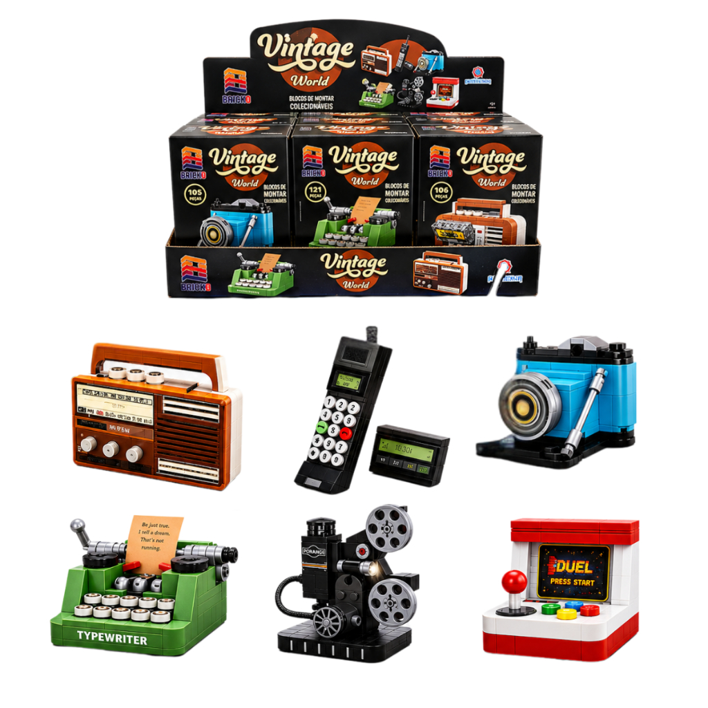 Blocos De Montar Bricko World Vintage Retrô