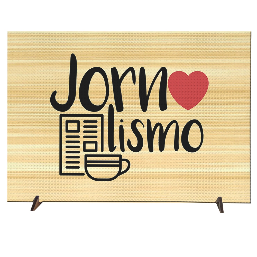 plaquinha decorativa para presente profissão jornalismo quadro