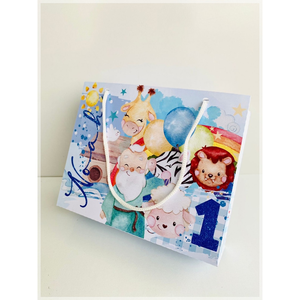 sacolinha personalizada arca de noe-lembrancinha personalizada-festa personalizada-papelaria personalizada