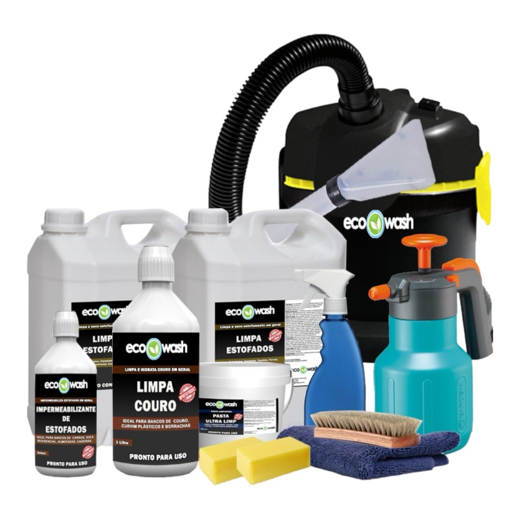Kit para Lavagem A Seco De Estofados Sofá Colchão Carpete + Aspirador, Trabalhe com limpeza de Estofado