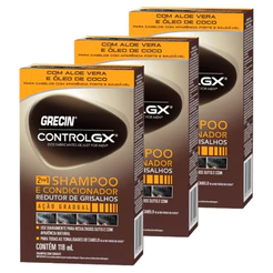 Kit 3x Grecin Control GX Shampoo e Condicionador 2x1 118ml