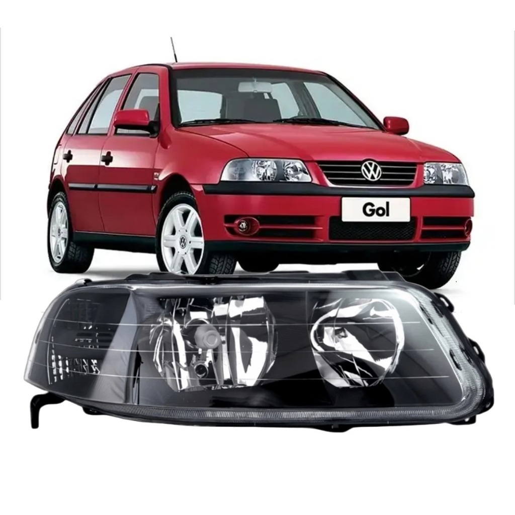 Farol Gol G3 1999 2000 2001 2002 2003 2004 2005  Turbo Máscara Negra