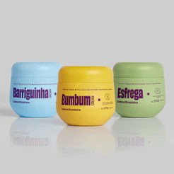 Kit Trio Bumbum Cream + Barriguinha Cream e Esfoliante Corporal