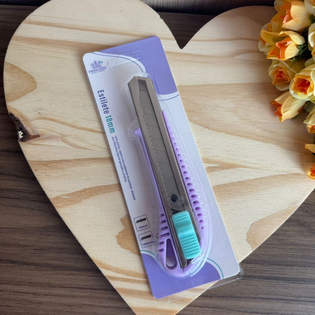 Estilete Profissional Princess 18mm – Precisão, Segurança e Conforto