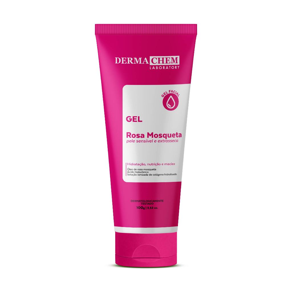 Gel Facial Antiressecamento Rosa Mosqueta 100g Dermachem