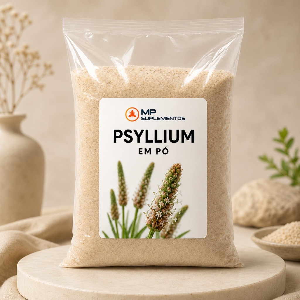 Psyllium 100% Puro em Pó 1kg Psilium Husk Fibra Fibras Original Premium Alta Qualidade Sem Glúten