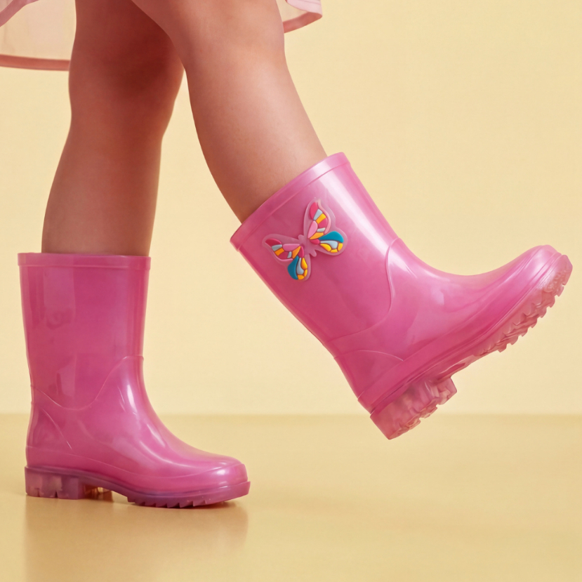 Bota Infantil Menina Galocha Cano Alto Antiderrapante Confortável Vários Modelos Divertidos