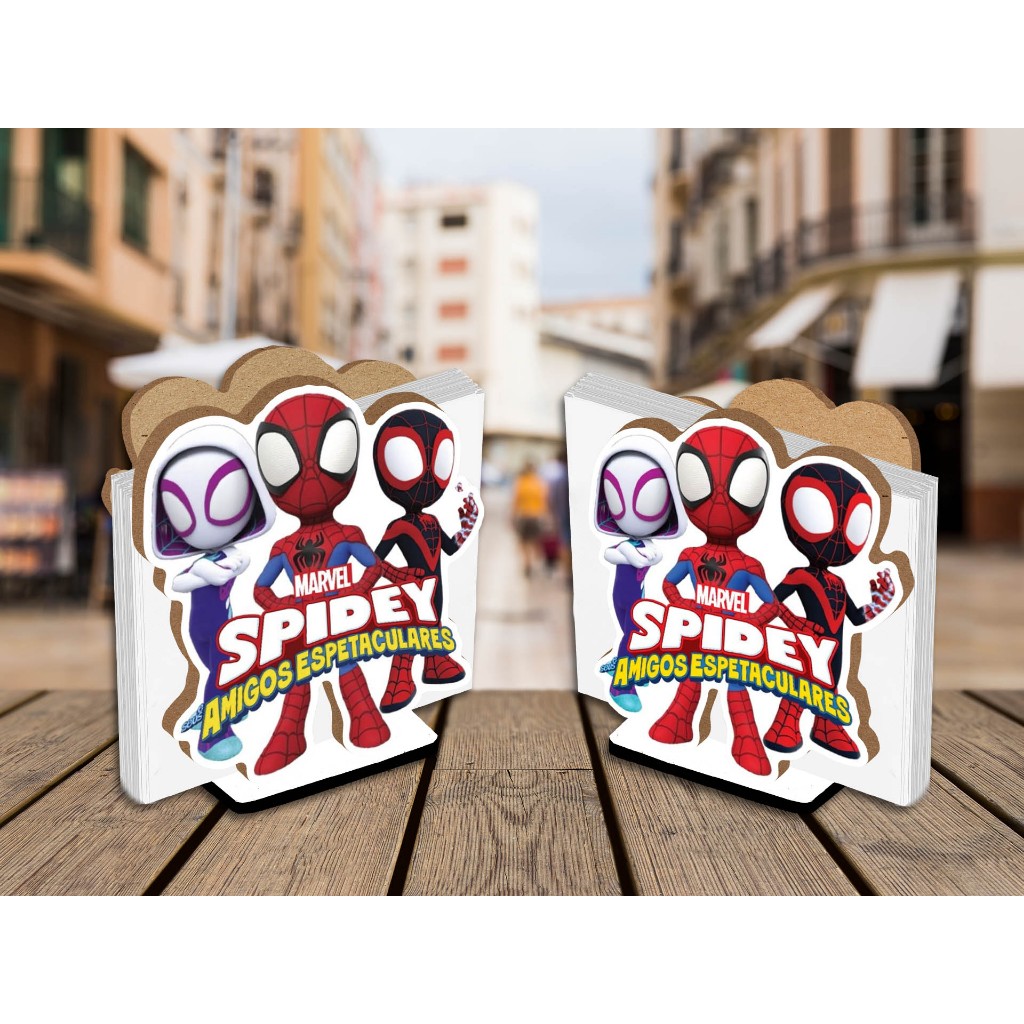 Kit 10 Centro de Mesa Porta Guardanapo Spidey e Seus Amigos